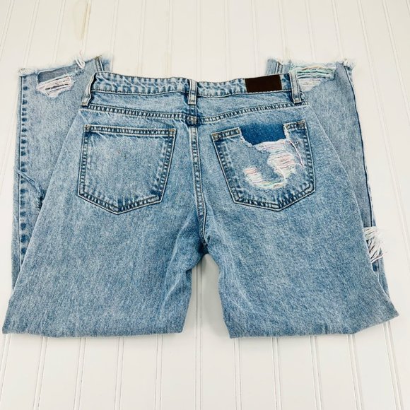 Hidden Women Bailey Light Wash Multi-Colored Thread Boyfriend Jean Size 24 - Picture 9 of 9